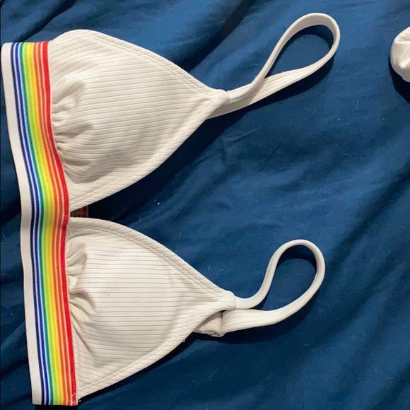 White bikini with Rainbow strips - Picture 4 of 5